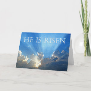 Cartão De Festividades He is Risen Easter Greeting Card