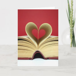 Cartão De Festividades Heart Book Valentine's Day Card