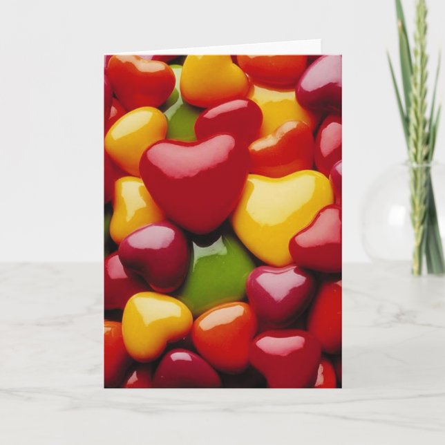 Cartão De Festividades Heart Candy (Frente)