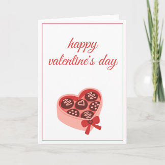 Cartão De Festividades Heart Chocolate Box Sweet Valentine’s Day