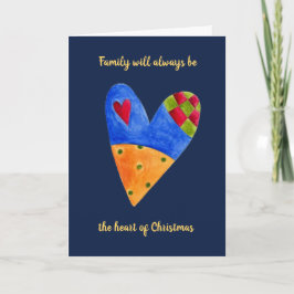 Cartão De Festividades Heart Family Love Christmas Holiday Greeting