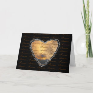 Cartão De Festividades Heart in the Clouds Forever Valentine Love