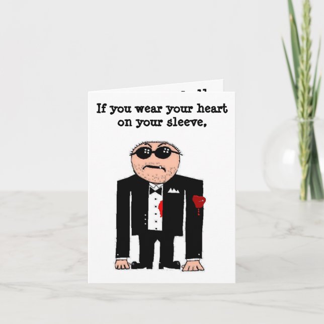 Cartão De Festividades Heart on your sleeve (Frente)