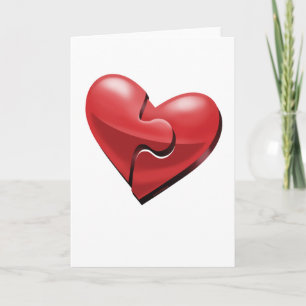 Cartão De Festividades Heart Puzzle