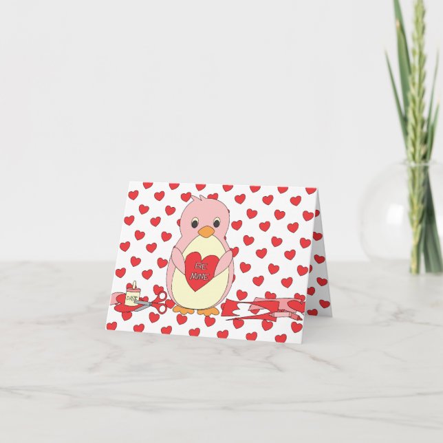 Cartão De Festividades heartset1, valentanguin (Frente)