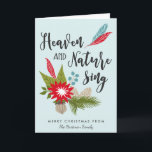 Cartão De Festividades Heaven and Nature Sing | Christmas Card<br><div class="desc">Send elegant,  heartfelt greetings with this beautiful Christmas greeting card by Orabella Prints.</div>