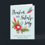 Cartão De Festividades Heaven and Nature Sing | Christmas Card<br><div class="desc">Send elegant,  heartfelt greetings with this beautiful Christmas greeting card by Orabella Prints.</div>
