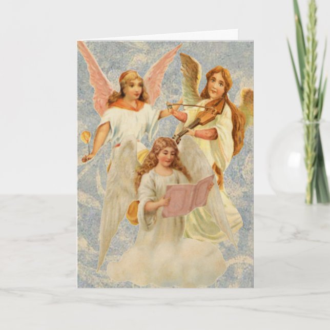 Cartão De Festividades Heavenly Angels Easter Card (Frente)