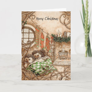 Cartão De Festividades Hedgehog Christmas Card - Part 2