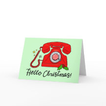 Hello Christmas! Retro Phone Blank