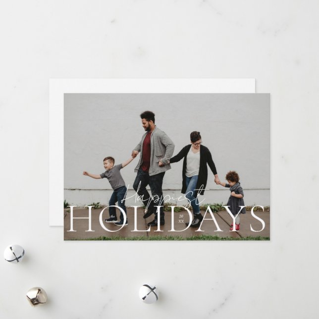 Cartão De Festividades Hemorragia de cheio com o mais feliz no feriado de (Frente/Verso In Situ)