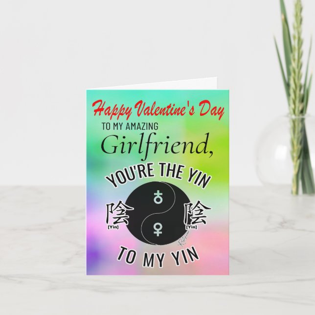 Cartão De Festividades Her to Her, Gay, Girlfriend Valentine's Day Card (Frente)
