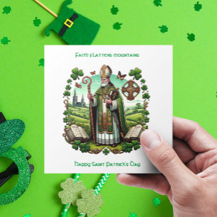Cartão De Festividades Herança Irlandesa: Bispo Tradicional São Patrício