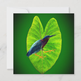 Cartão De Festividades Herão verde