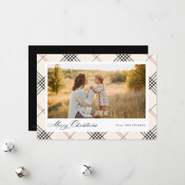 Cartão De Festividades HERITAGE | Cream Tartan Photo