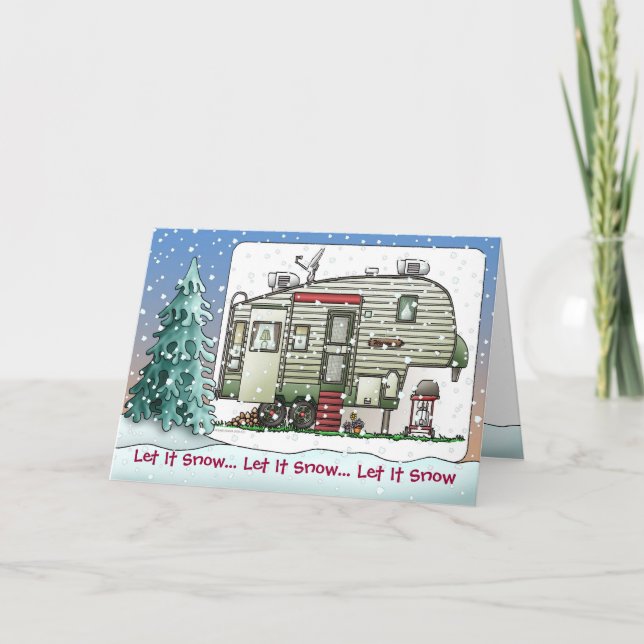 Cartão De Festividades High Tech 5th Wheel Camper Holiday Cards (Frente)