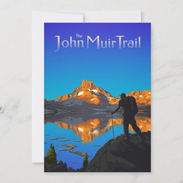 Cartão De Festividades Hiker e Banner Peak - Trilha de John Muir - Logoti (Frente)