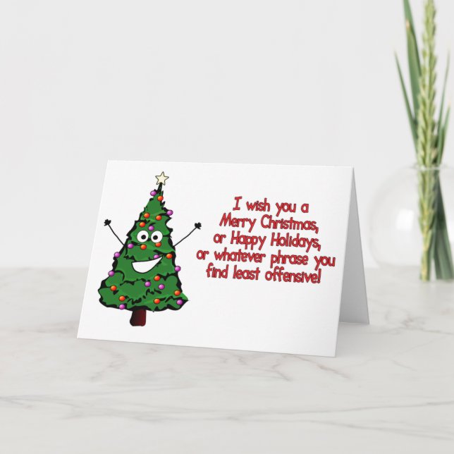 Cartão De Festividades Hilarious Christmas Card for Friends and Family (Frente)