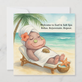Cartão De Festividades Hippo Spa by the beach 
