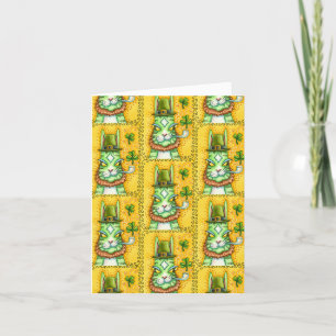 CARTÃO DE FESTIVIDADES HISS N' FITZ LEPRECHAUN, RUA. GATO ENGRAÇADO DO DI