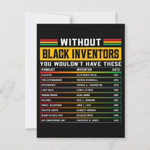 Cartão De Festividades História Dos Inventores Negros Esquecidos História