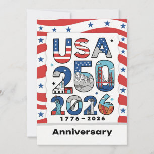 Cartão De Festividades História Patriótica Americana de Aniversário de 25