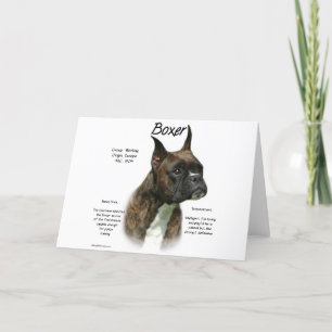 Cartão De Festividades Histórico de Boxer do Brindle