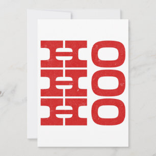 Cartão De Festividades Ho Ho (estilo letterpress)