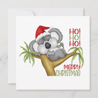 Cartão De Festividades Ho Ho Feliz Natal Koala