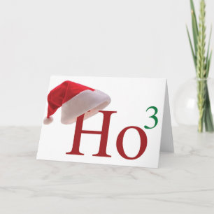 Cartão De Festividades Ho Ho Ho 3 Felizes Natais ao ó poder
