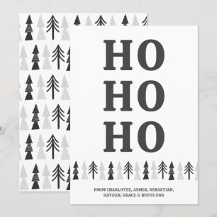Cartão De Festividades Ho Ho Ho Árvore de Natal Personalizada