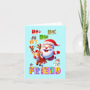 Cartão De Festividades Ho Ho Ho Meu Querido Amigo