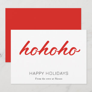 Cartão De Festividades Ho Ho Ho Natal Personalizado
