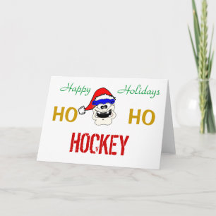 CARTÃO DE FESTIVIDADES HO, HO, HOCKEY