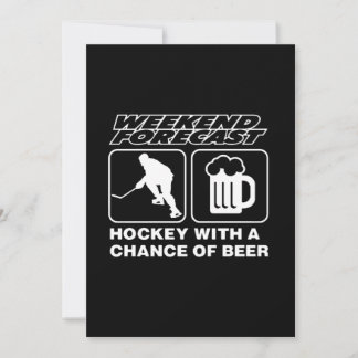 Cartão De Festividades Hockey Lover | Hóquei Com Possibilidade De Cerveja