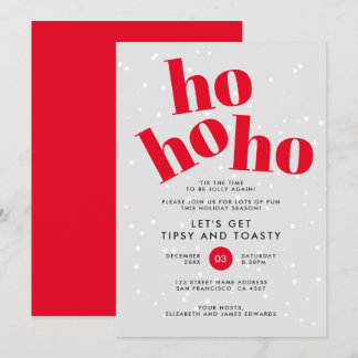 Cartão De Festividades Hohoho Vamos ganhe Tipsy e festa de Natal desagrad