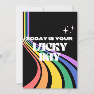 Cartão De Festividades Hoje é o seu dia de sorte, Lucky, a Menina Mais So