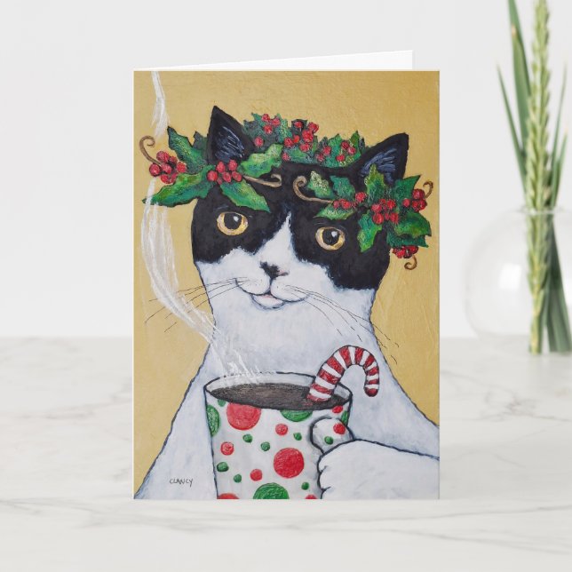 Cartão De Festividades Holiday Alibi  (Frente)