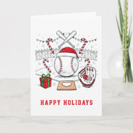 Cartão De Festividades Holiday Baseball Christmas Cards