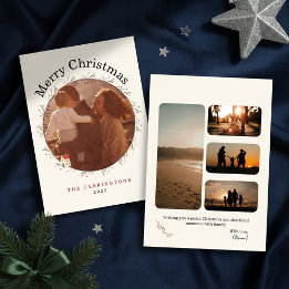 Cartão De Festividades Holiday Berry Branch Christmas Photo Holiday Card