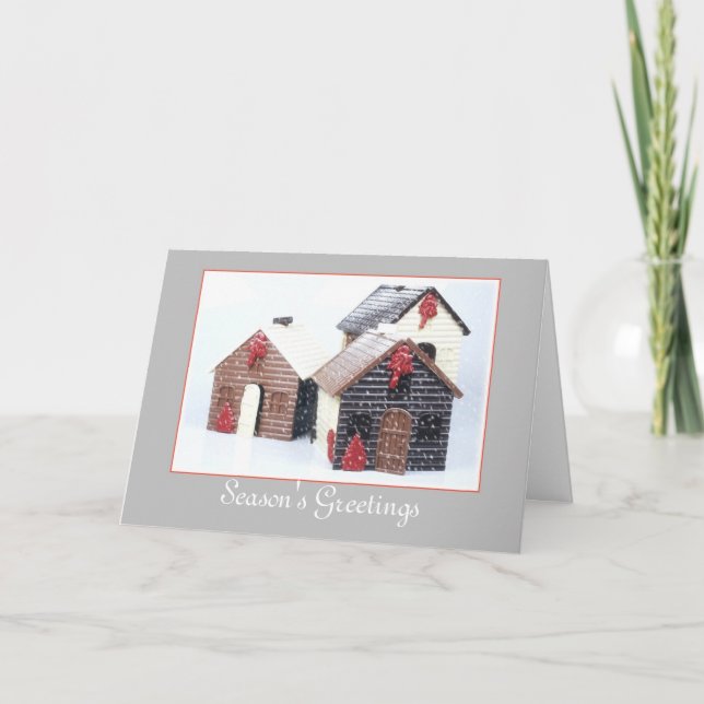 Cartão De Festividades Holiday Card - Season's Greetings (Frente)