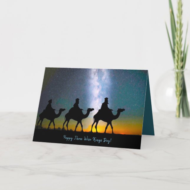 Cartão De Festividades Holiday Card Three Wise Men Epiphany (Frente)