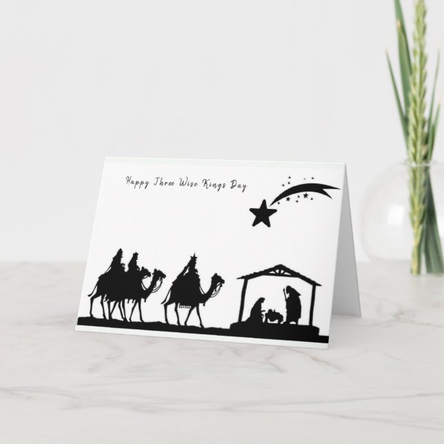Cartão De Festividades Holiday Card Three Wise Men Epiphany (Frente)