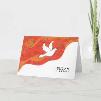 Cartão De Festividades Holiday card with dove of Peace