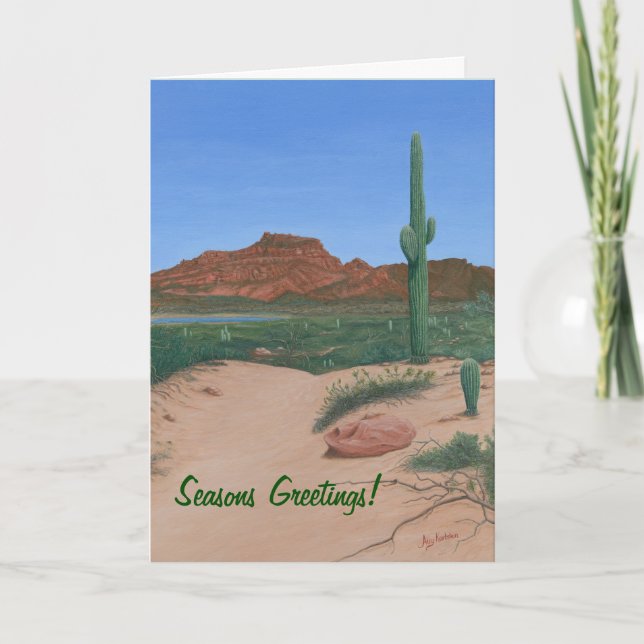 Cartão De Festividades Holiday Card "You Rock My World" Southwest Theme (Frente)