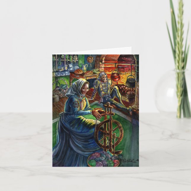 Cartão De Festividades Holiday Card: Yule Log (Frente)