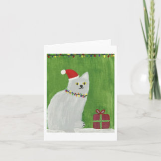 Cartão De Festividades Holiday Cat