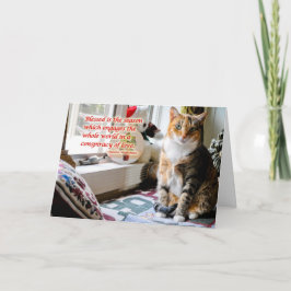 Cartão De Festividades Holiday Cat Greeting Card