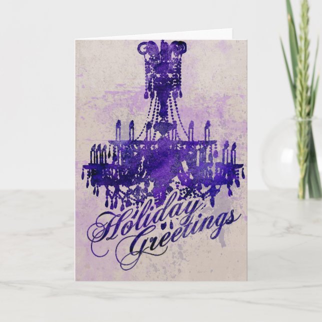 Cartão De Festividades Holiday Chandelier (Frente)