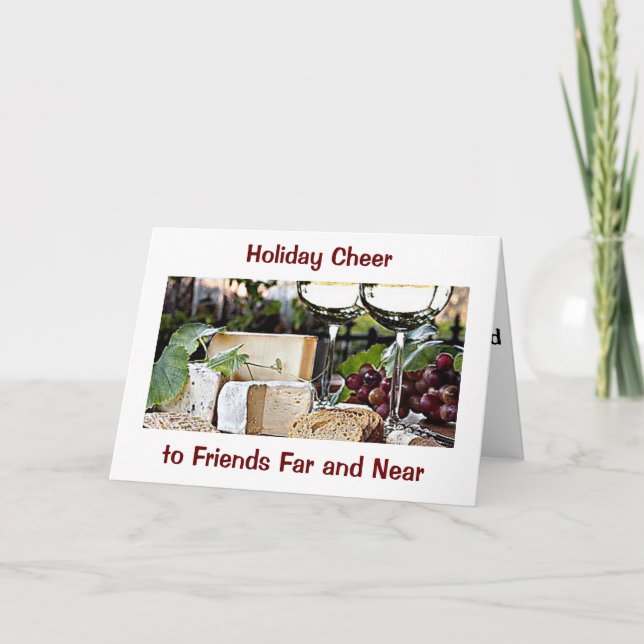 CARTÃO DE FESTIVIDADES HOLIDAY CHEER=AMIGOS LONGE E PERTO (Frente)